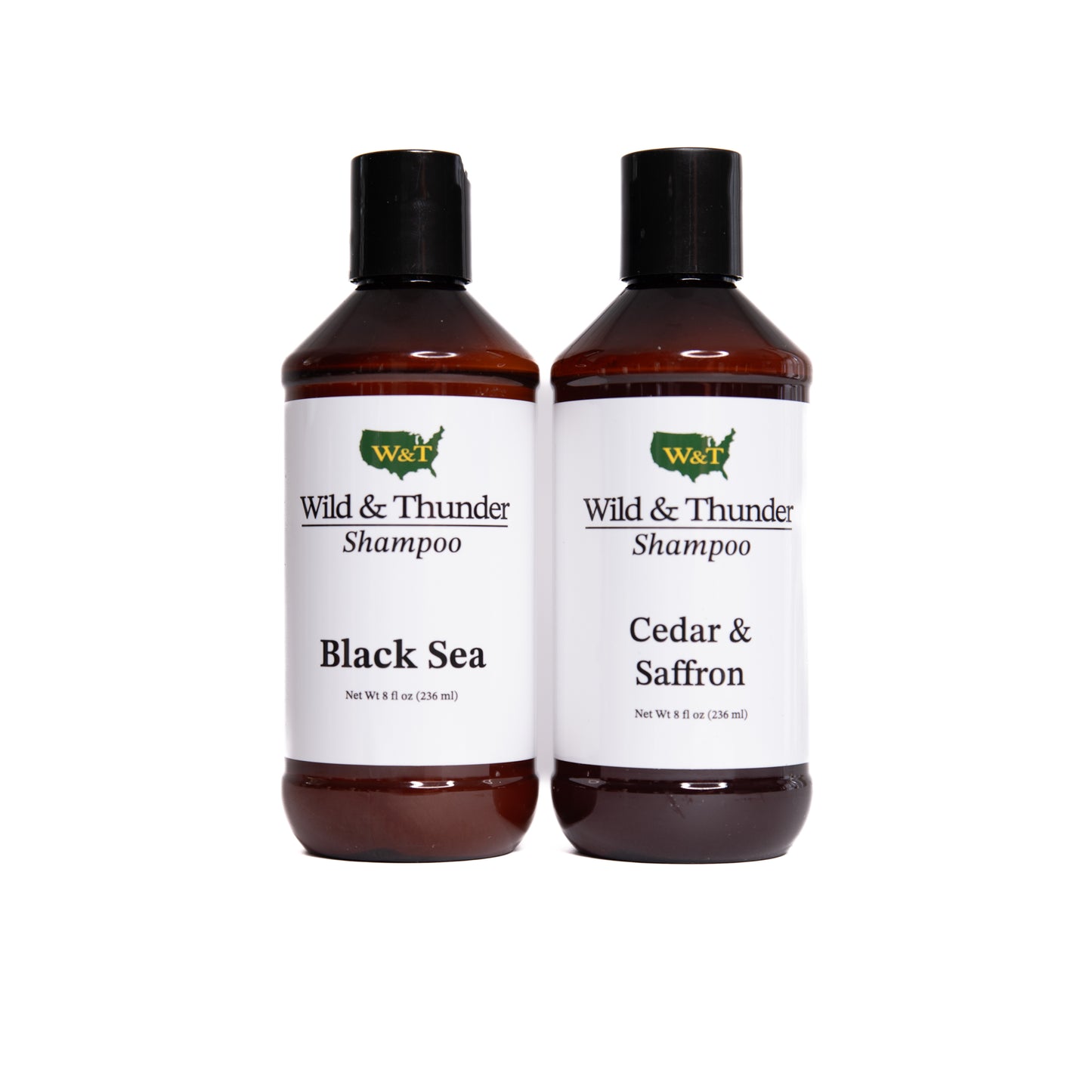 Natural Shampoo (Black Sea and Cedar & Saffron) 2-Bottles