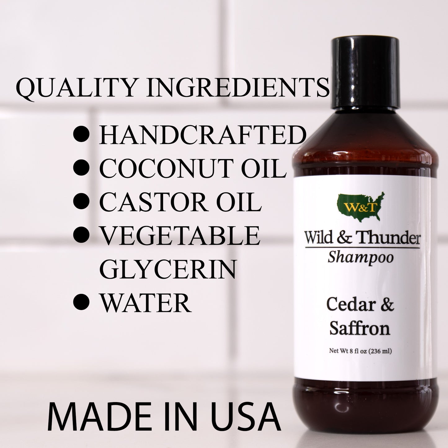 Natural Shampoo (Cedar & Saffron) 2-Bottles