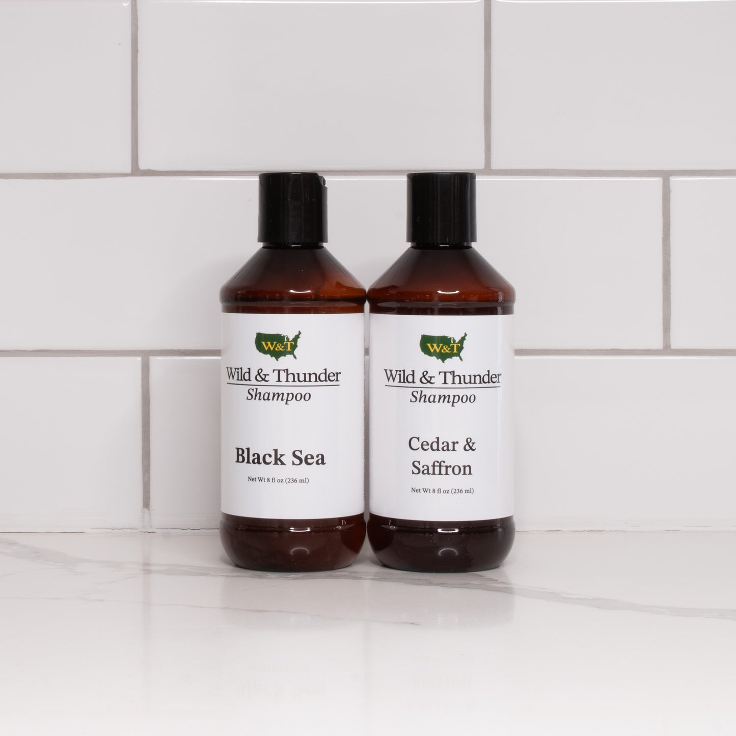 Natural Shampoo (Black Sea and Cedar & Saffron) 2-Bottles